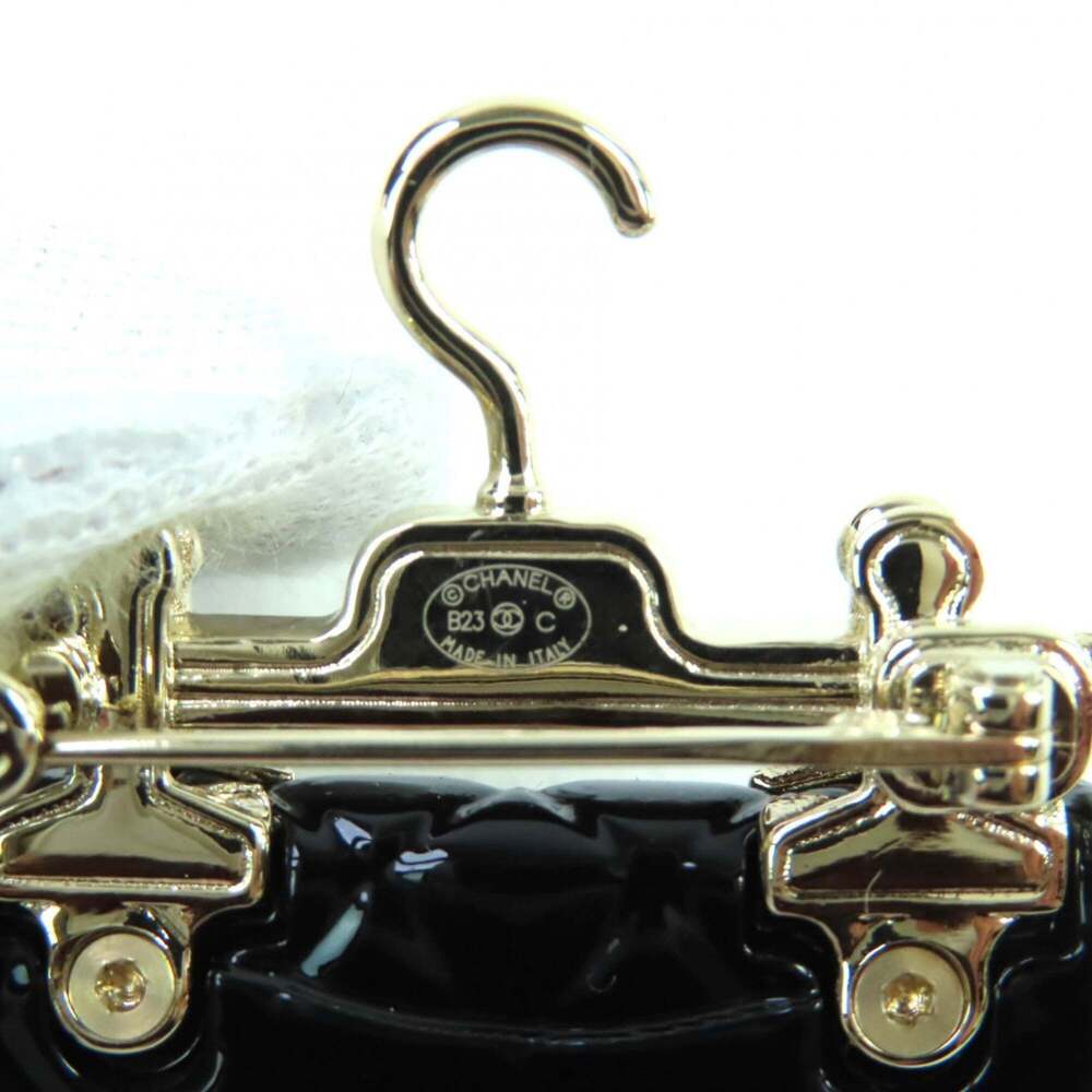 CHANEL Black Pearl Logo Brooch - Picture 8 of 8